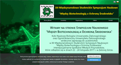 Desktop Screenshot of bioconference.wnb.uz.zgora.pl